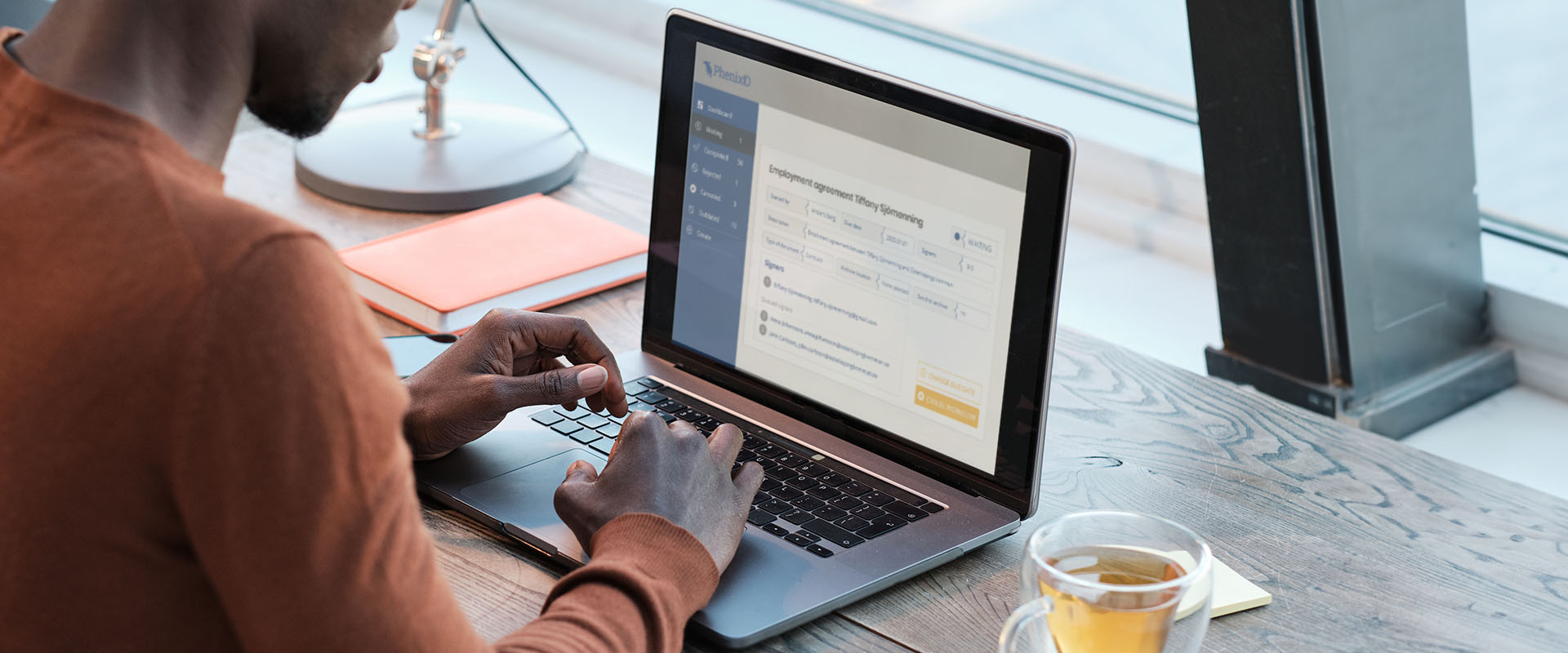 Man working on his laptop