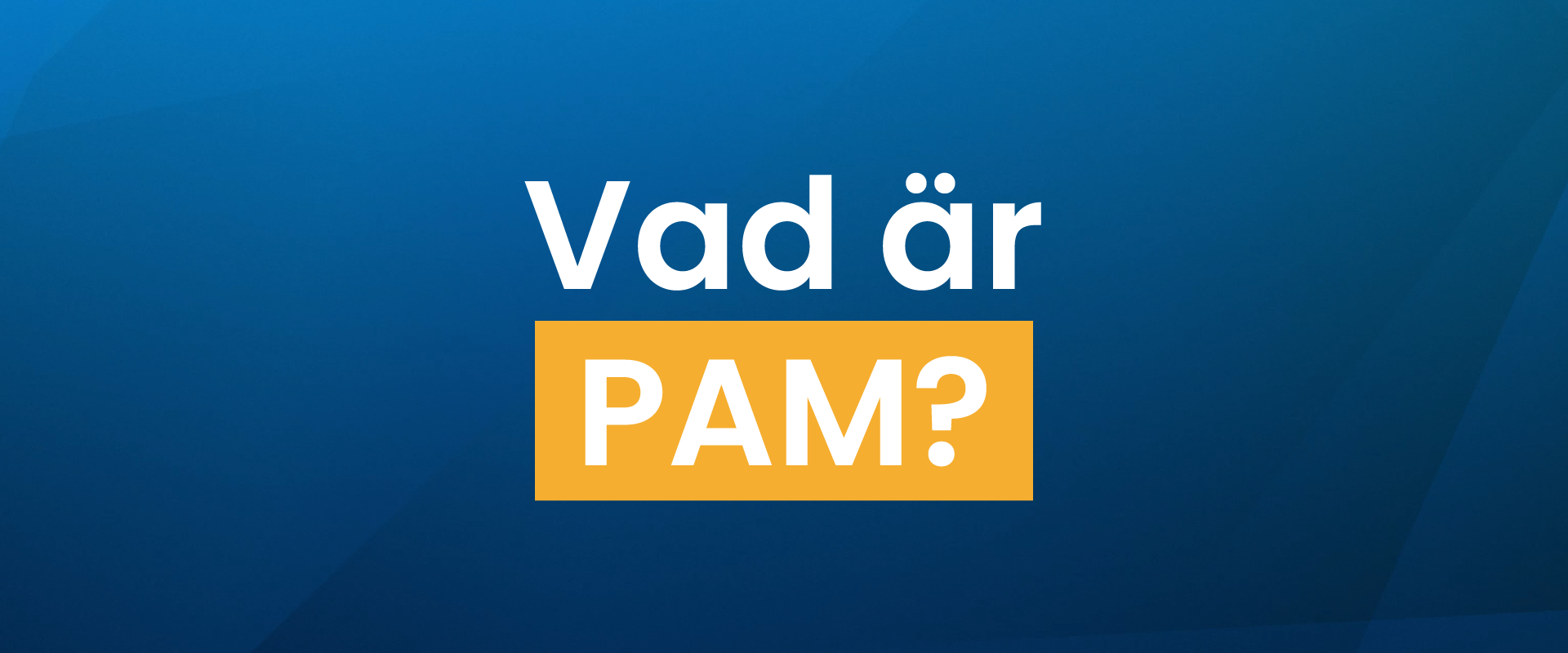 Vad är PAM?